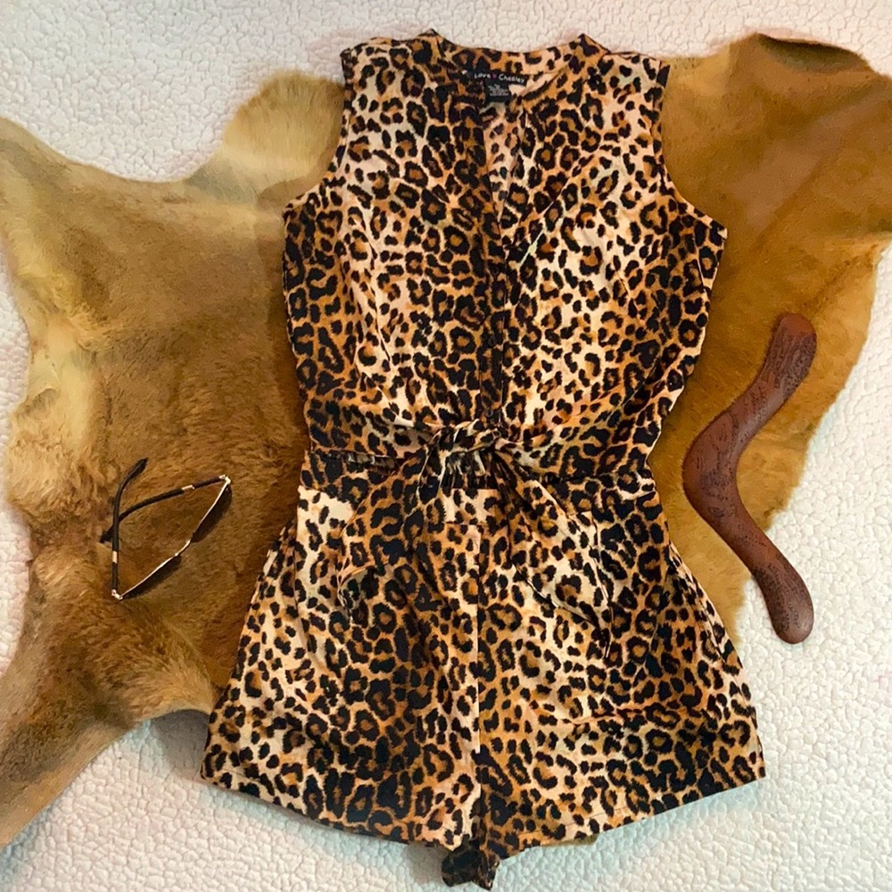 Leopard Button-Up Romper